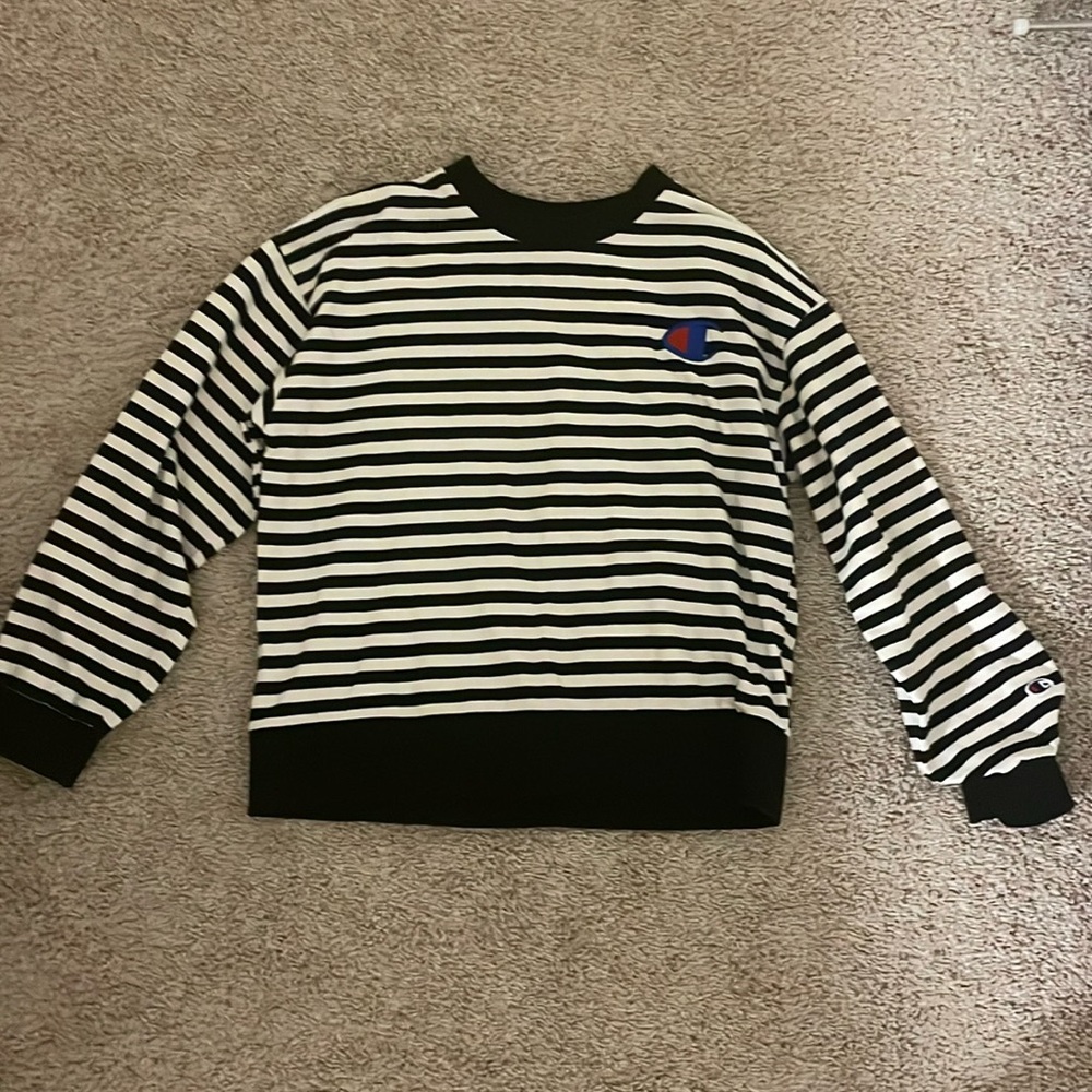 Champion Striped Crewneck Sweatshirt